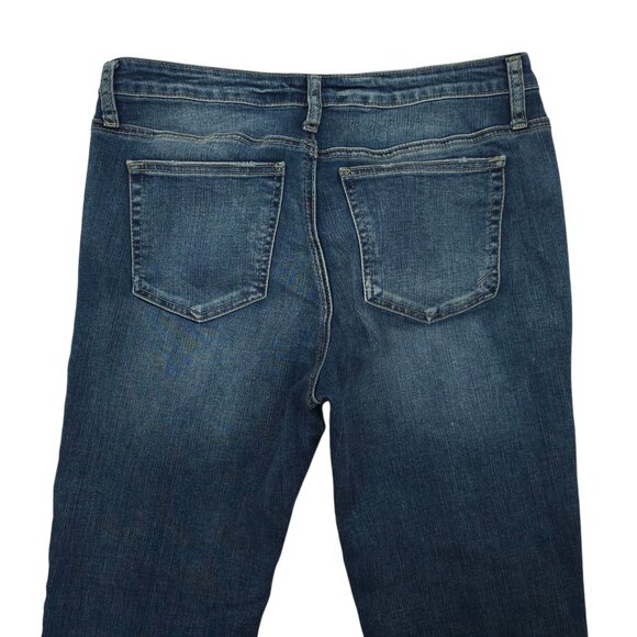 Silver Jeans Beau Denim Distressed Ripped Womens 31x28 Mid Rise Cuffed Hem - Picture 11 of 15